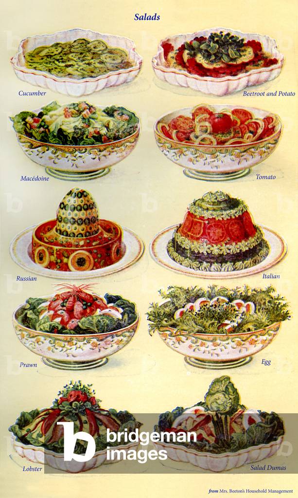 Mrs Beeton's cookery book illustration, 1861 (print)