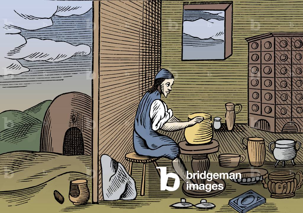 Potter, taken from a 1659 English edition of John Amos Comenius' 'Orbis sensualium pictus' (print)