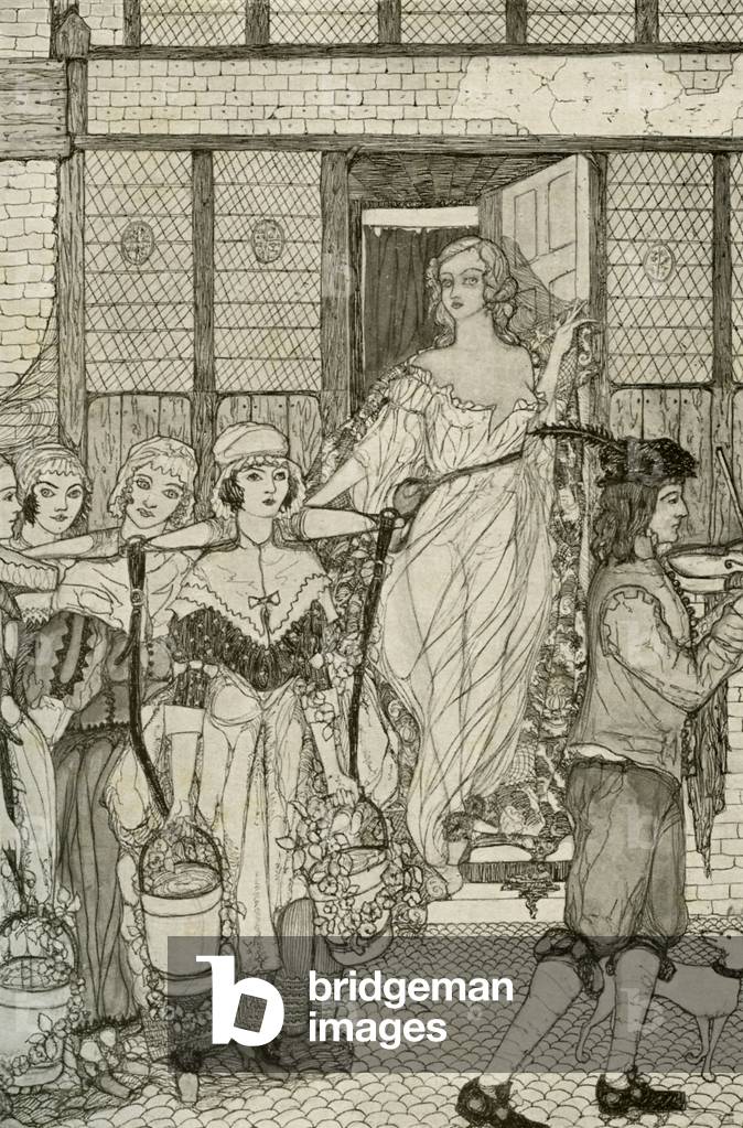 Nell Gwynn in Drury Lane -  illustration by  Kitty Shannon