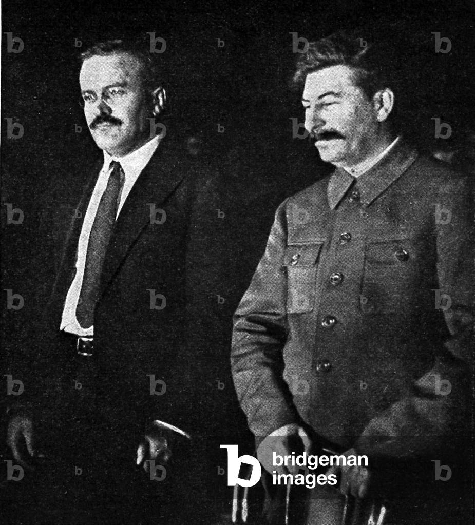 Vyacheslav Molotov and Joseph Stalin