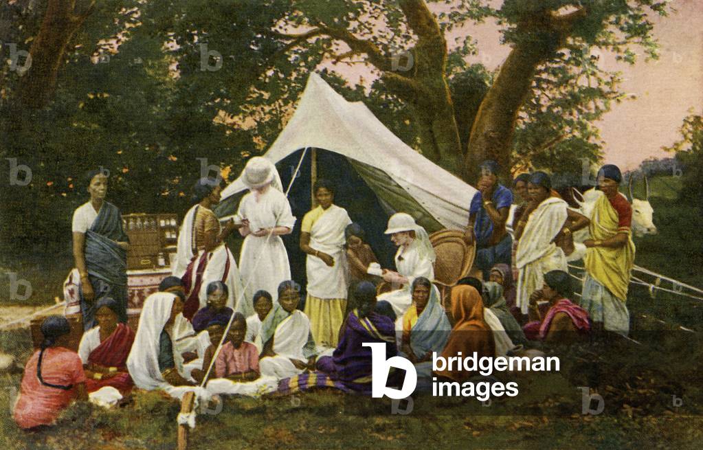 Medical tent in India