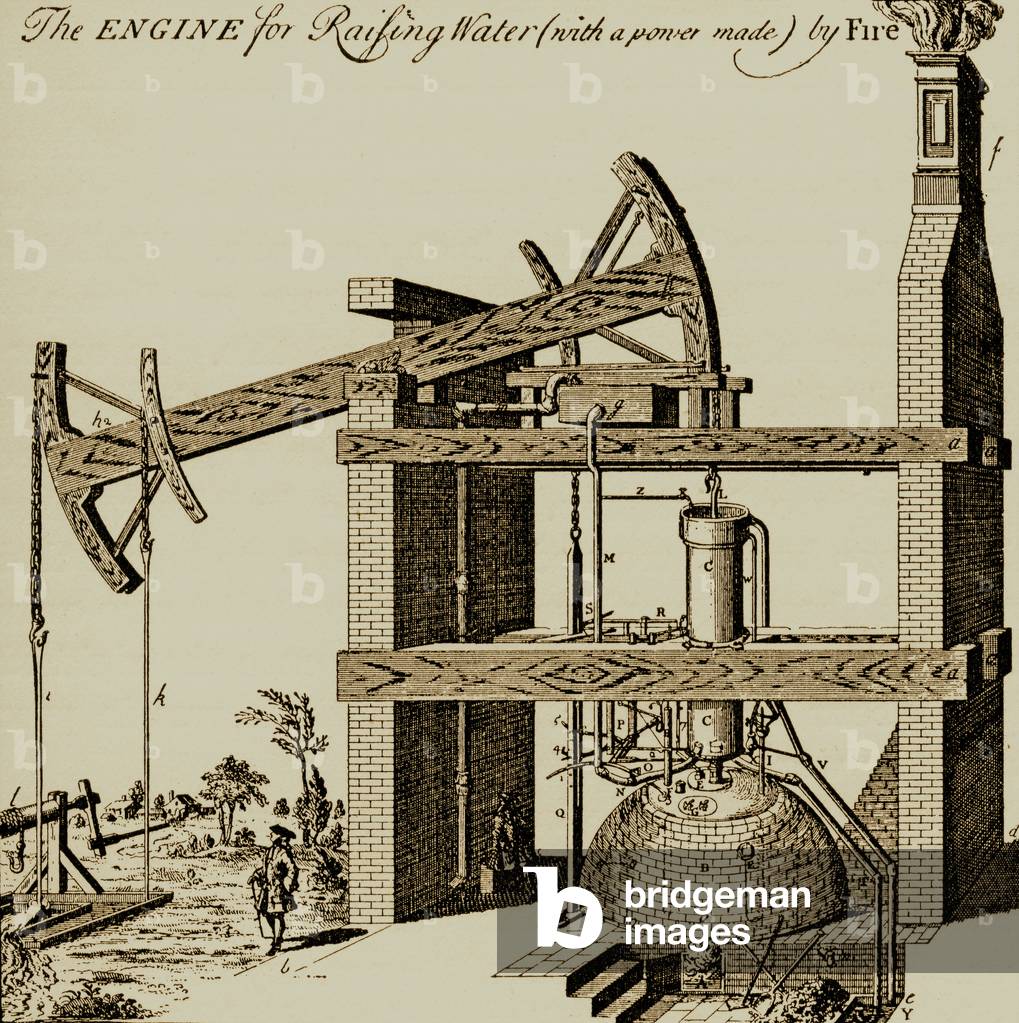 Necomen's steam engine - early engraving