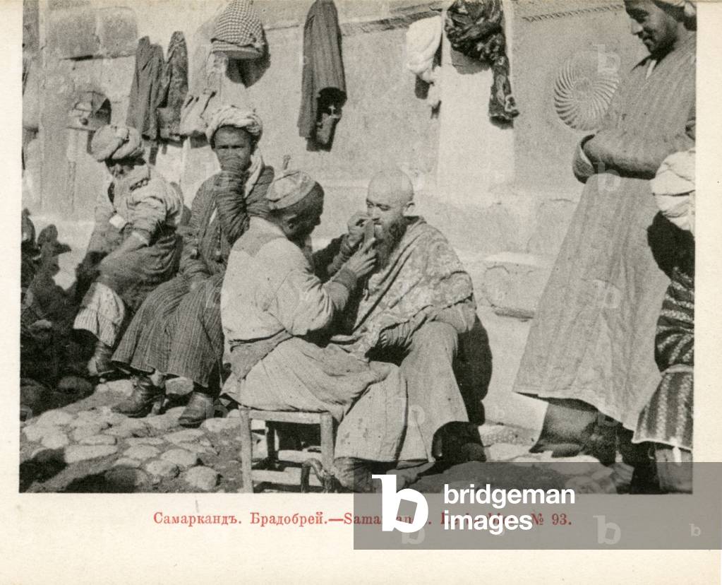 Barber in Samarkand, c. 1900