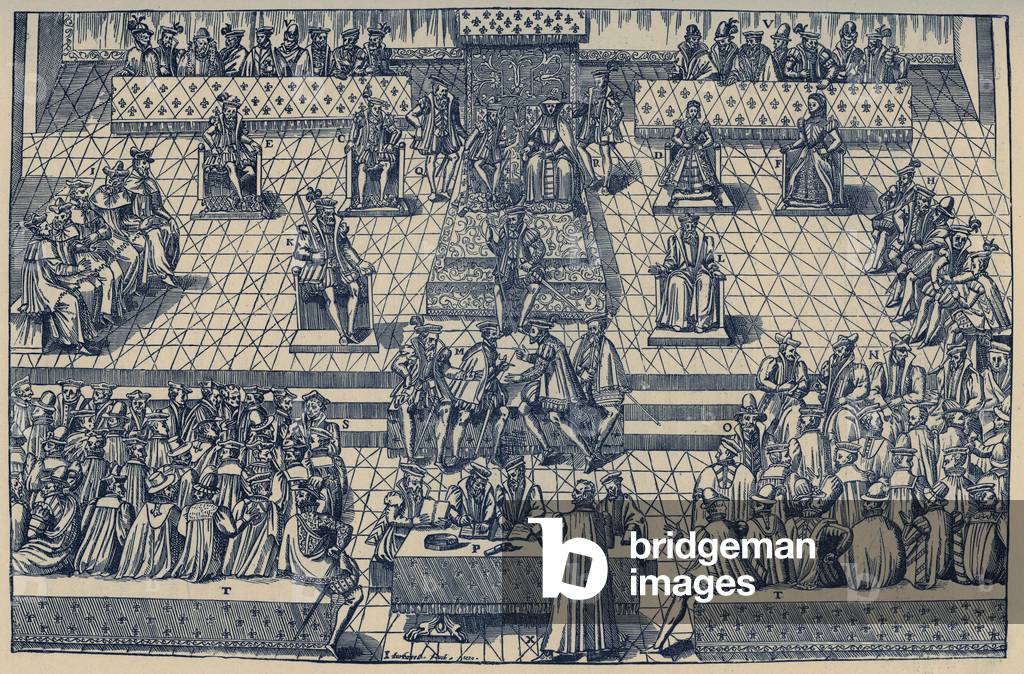 The Court of Orleans 1561, 19th century (engraving)