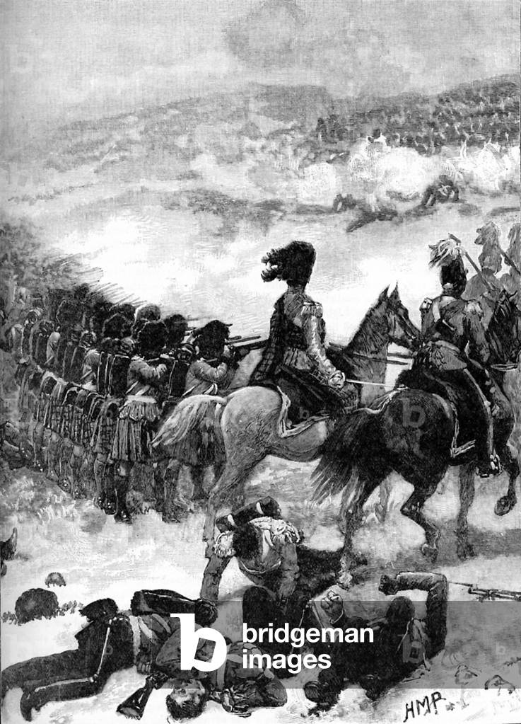 The Highlanders at the Battle of Alma during the Crimea War, 1854 (print)