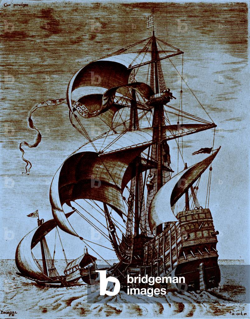 Sixteenth century man-of-war ship