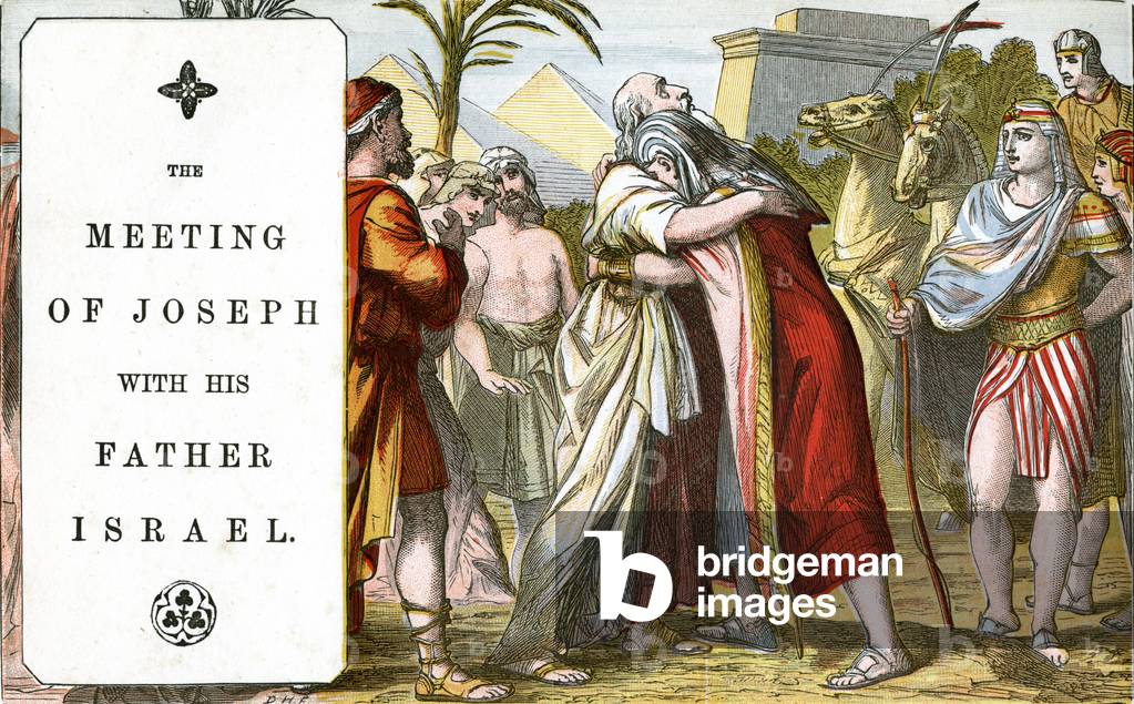 Genesis:  The meeting of Joseph with his father - Bible
