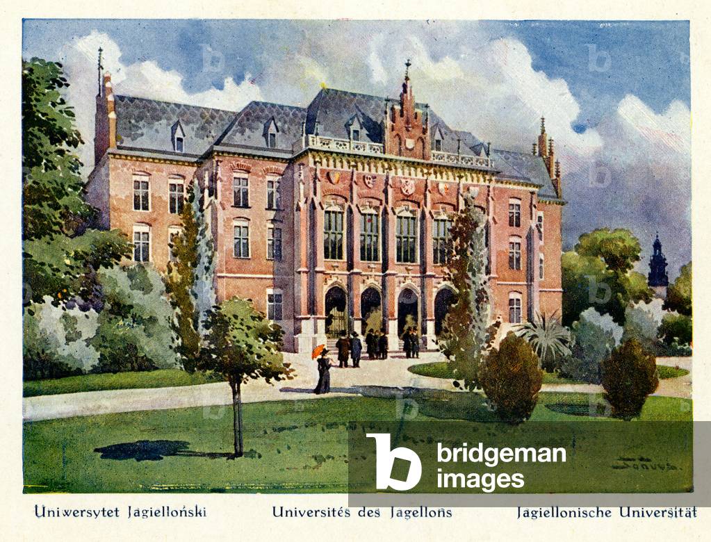 Krakow /  Cracow university, early 20th century (postcard)