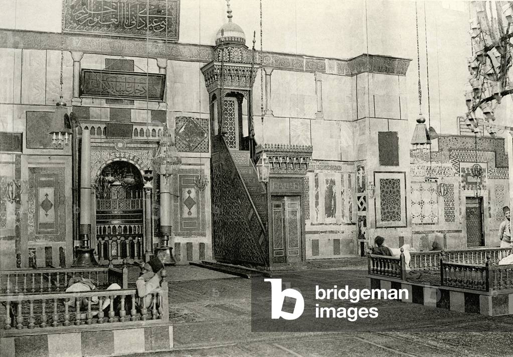 Interior of Mosque of Omniades .Damascus , 1894.