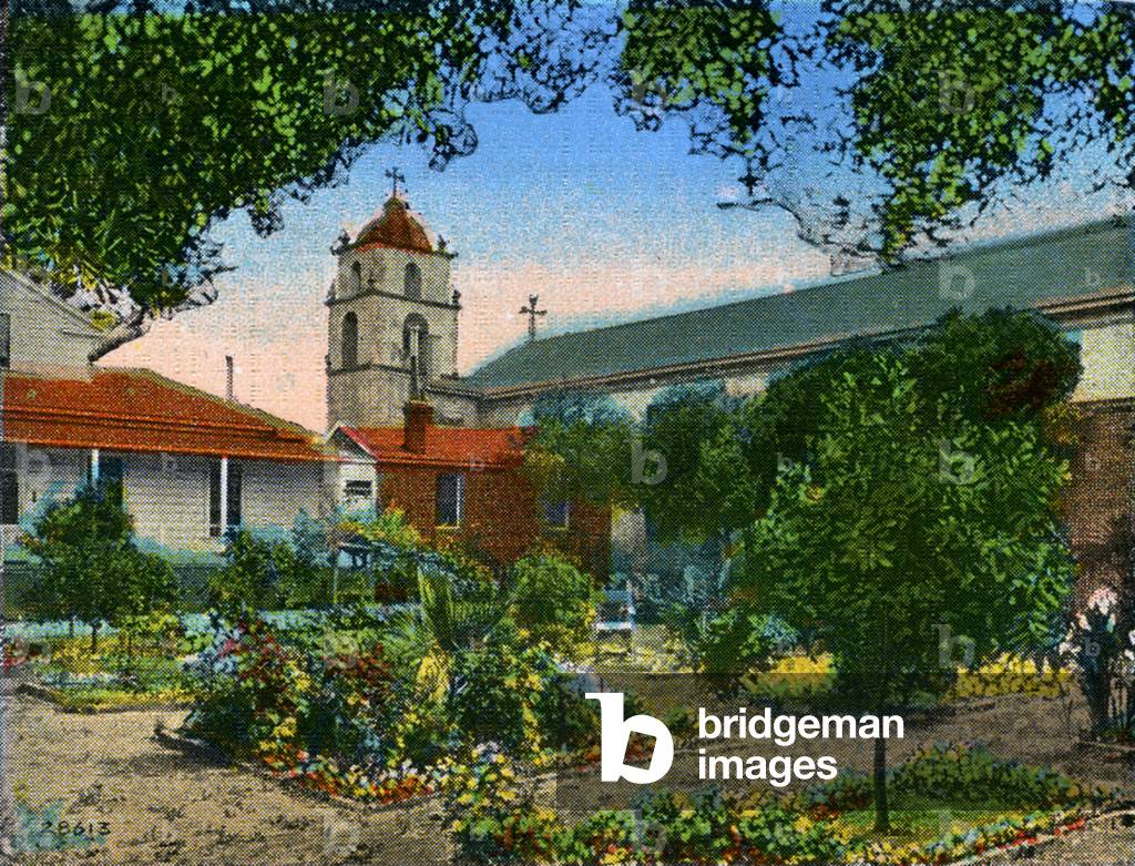 California: Mission San Buena Ventura and Garden