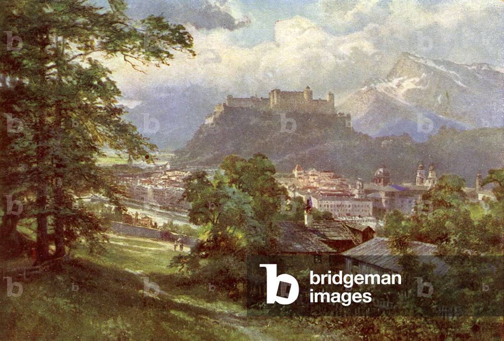 Salzburg - view from Kapuzinerberg, Austria