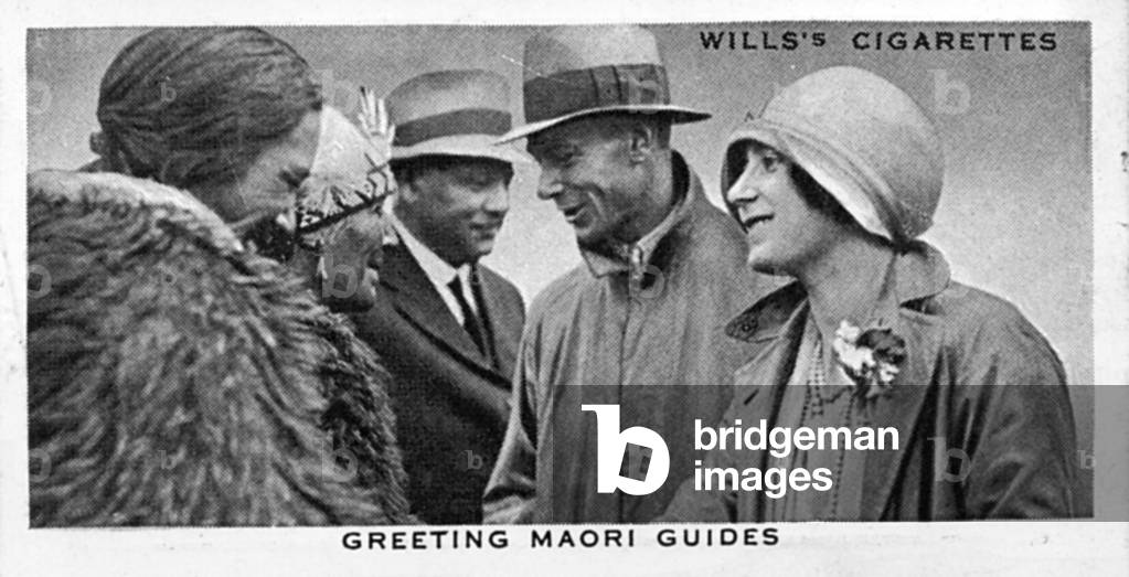 King George VI greeting Maori guides, 1927