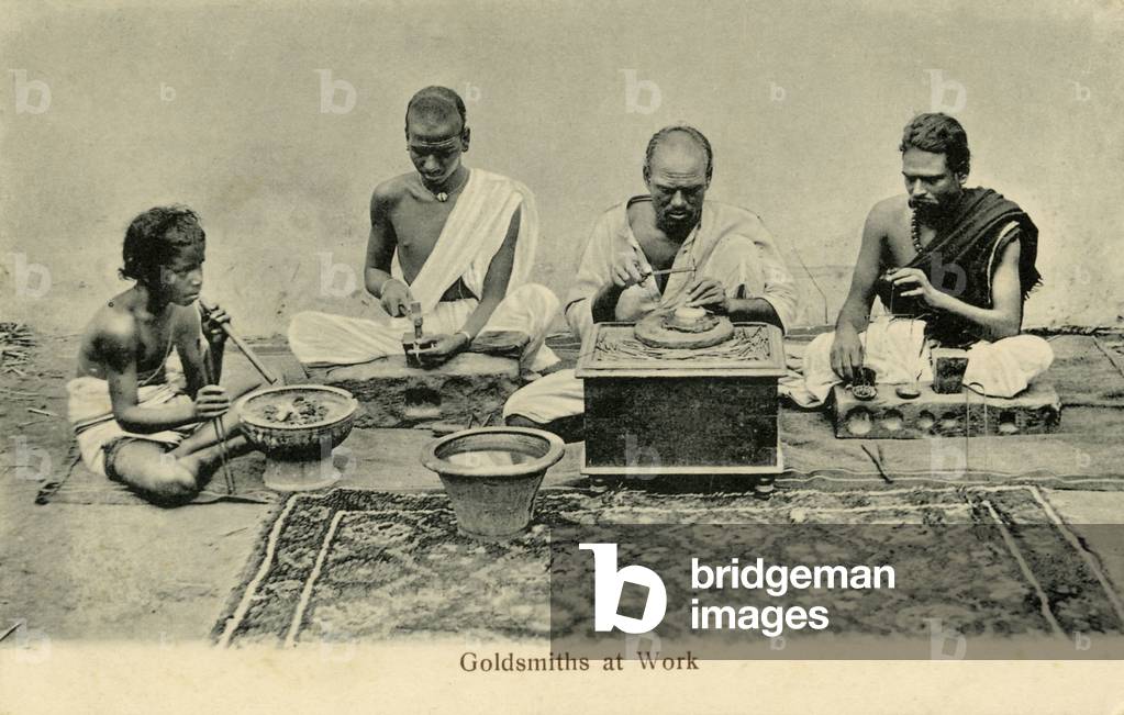 Indian goldsmiths at work