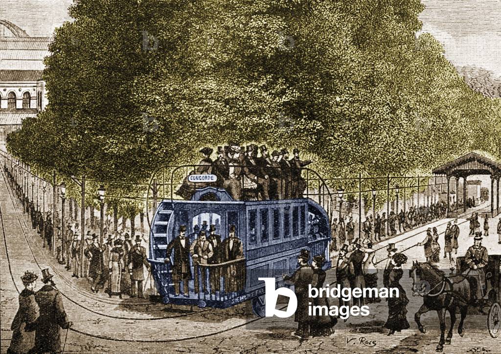 Electric tramway by Siemens at Place de la Concorde, Paris