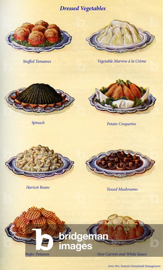 Mrs Beeton's cookery book illustration, 1861 (print)