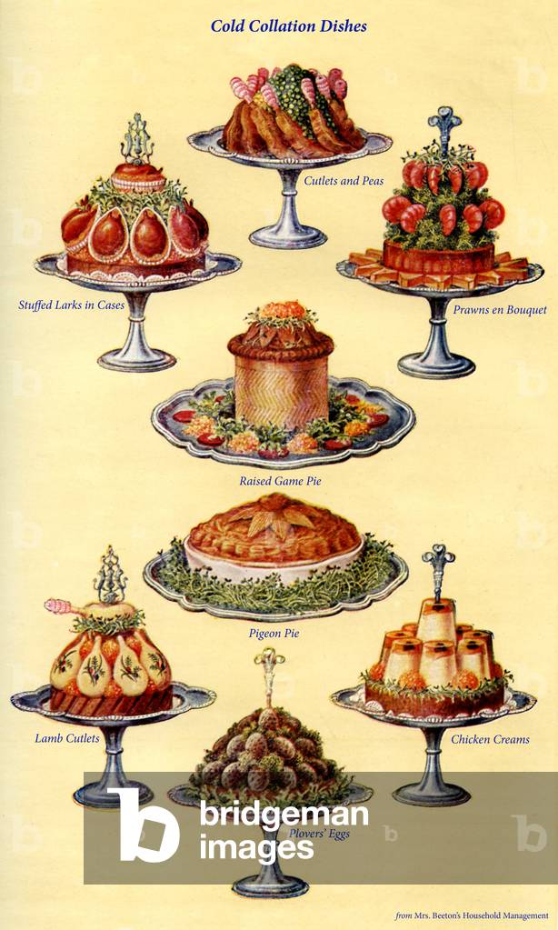 Mrs Beeton's cookery book illustration, 1861 (print)
