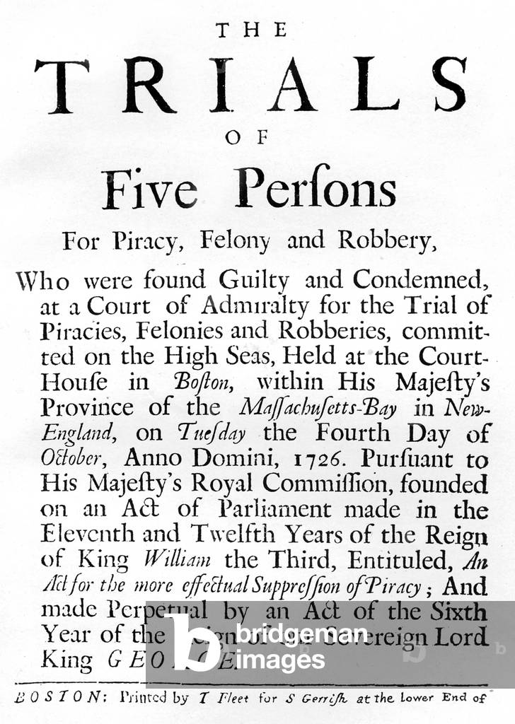 'The Trials of Five Persons for Piracy', title-page.