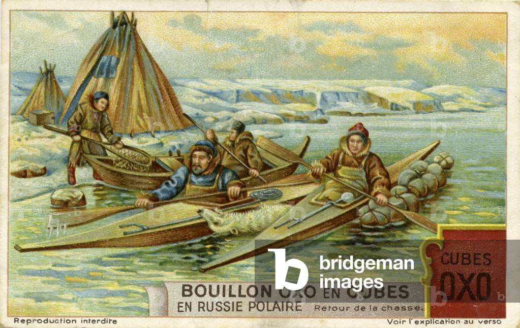 Samoyedic people returning from hunting, 1928