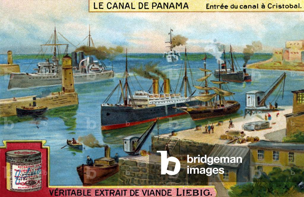 The Panama Canal: Entrance to canal at Cristobal