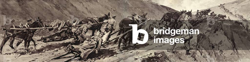 Transportation of wounded soldiers during WW1