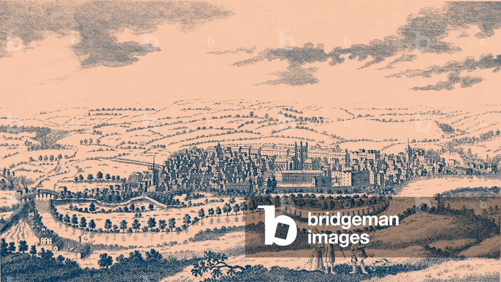Bath, Somerset - 1760. View of the city.