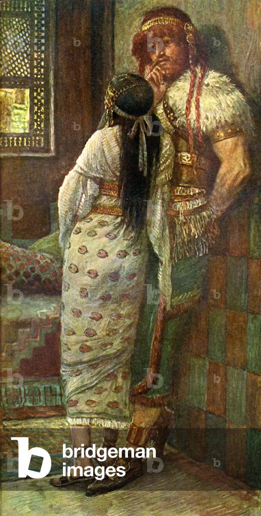 Samson and his wife  by J James Tissot - Bible