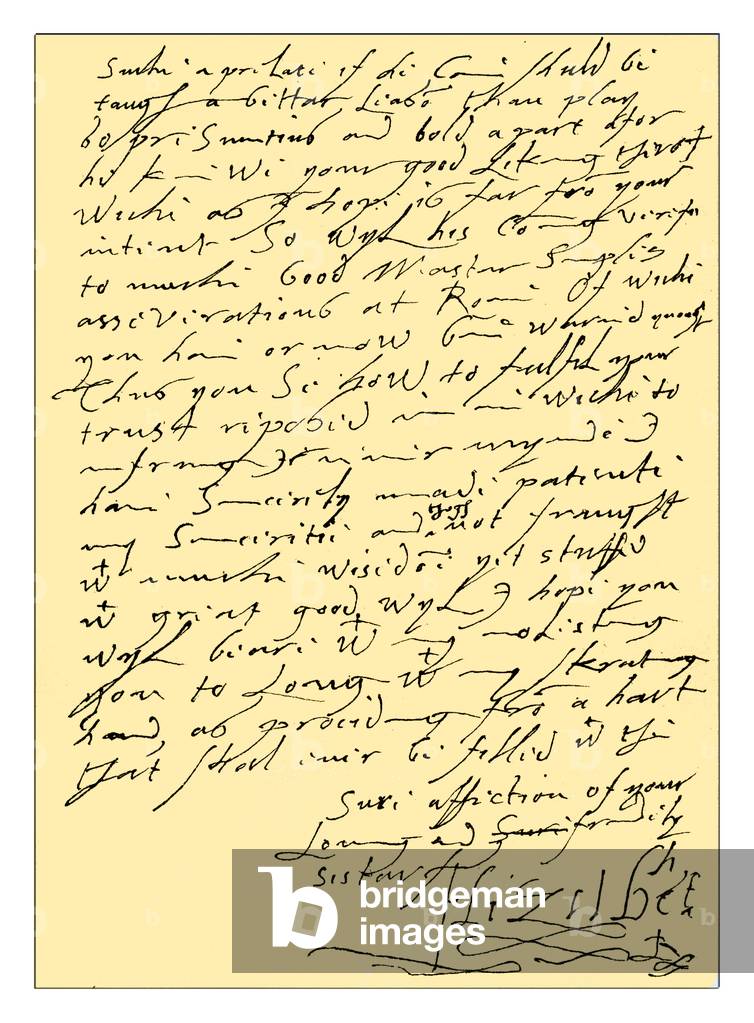 Autograph: Letter from Queen Elizabeth I.