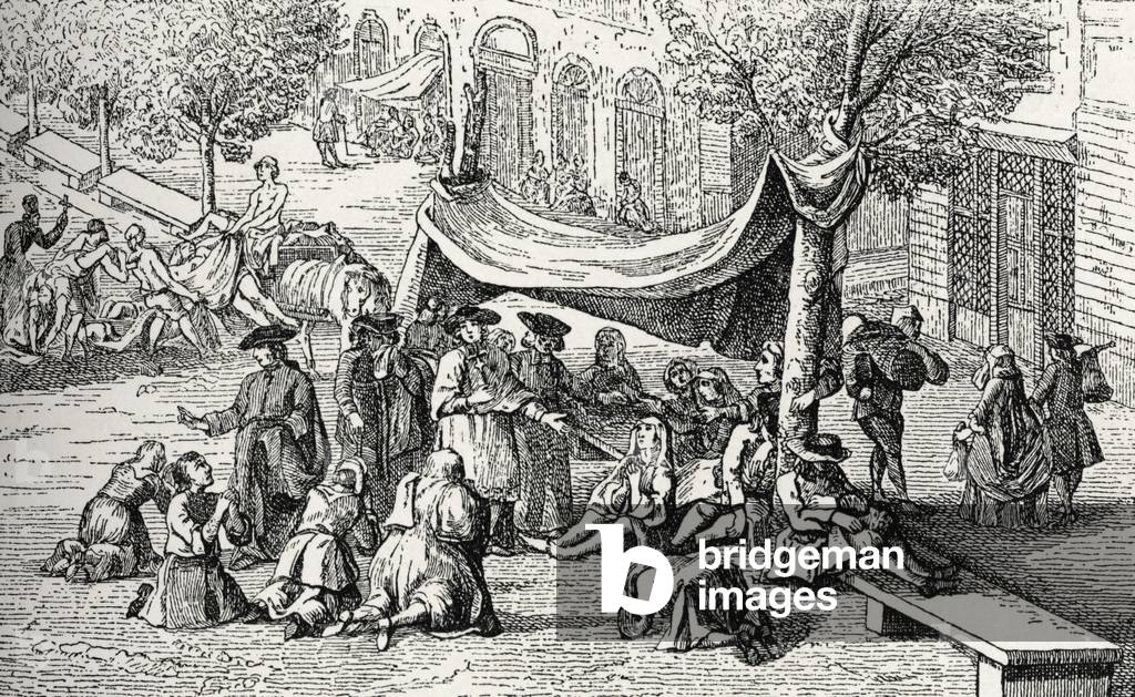 French Clergy during the reign of Louis XV, 1876 (engraving)