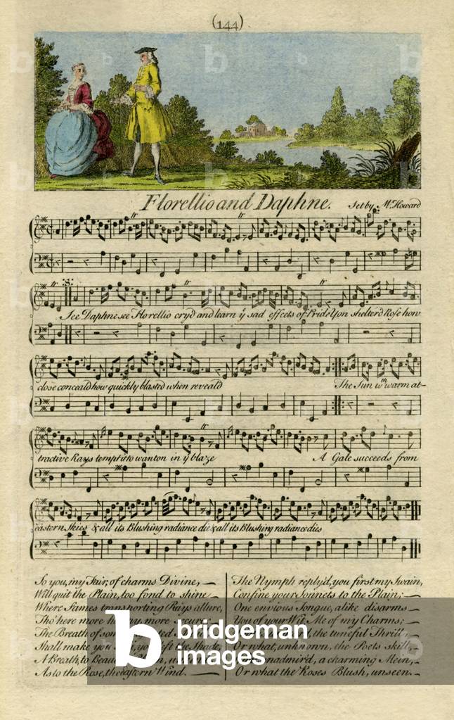 Score for Florellio and Daphne by Samuel Howard