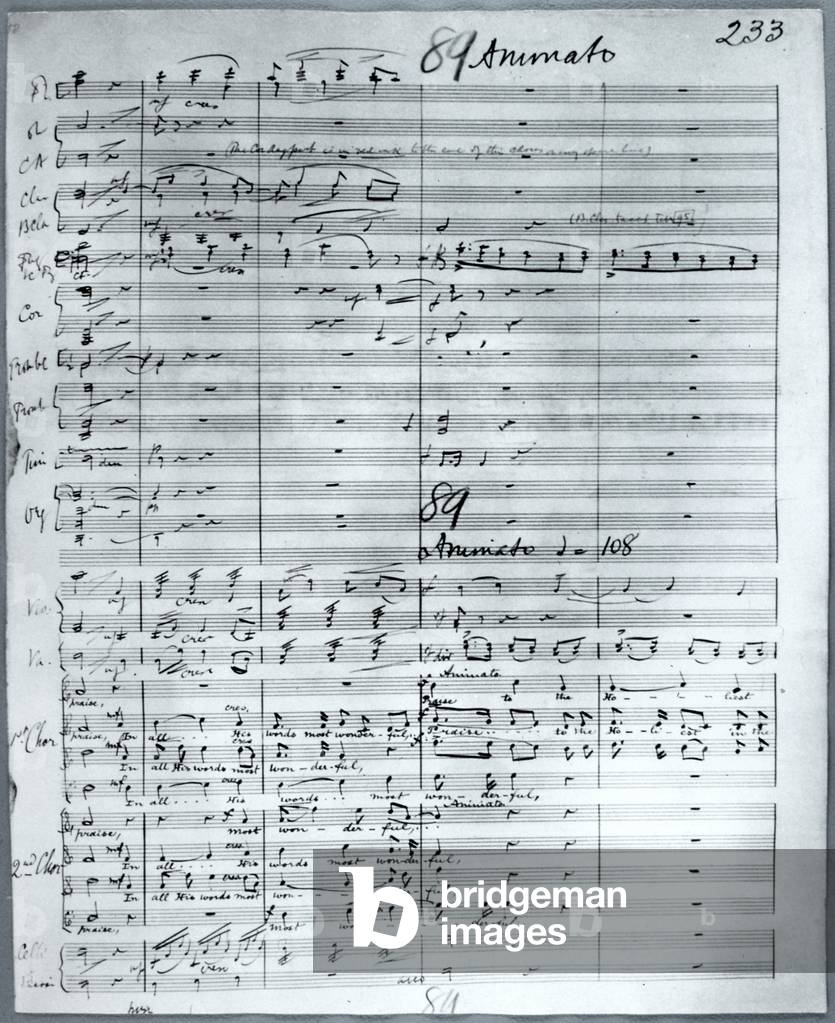 Edward ELGAR - GERONTIUS handwritten score - 'Praise to the Holiest' English composer, 2nd June 1857-23rd February 1934
