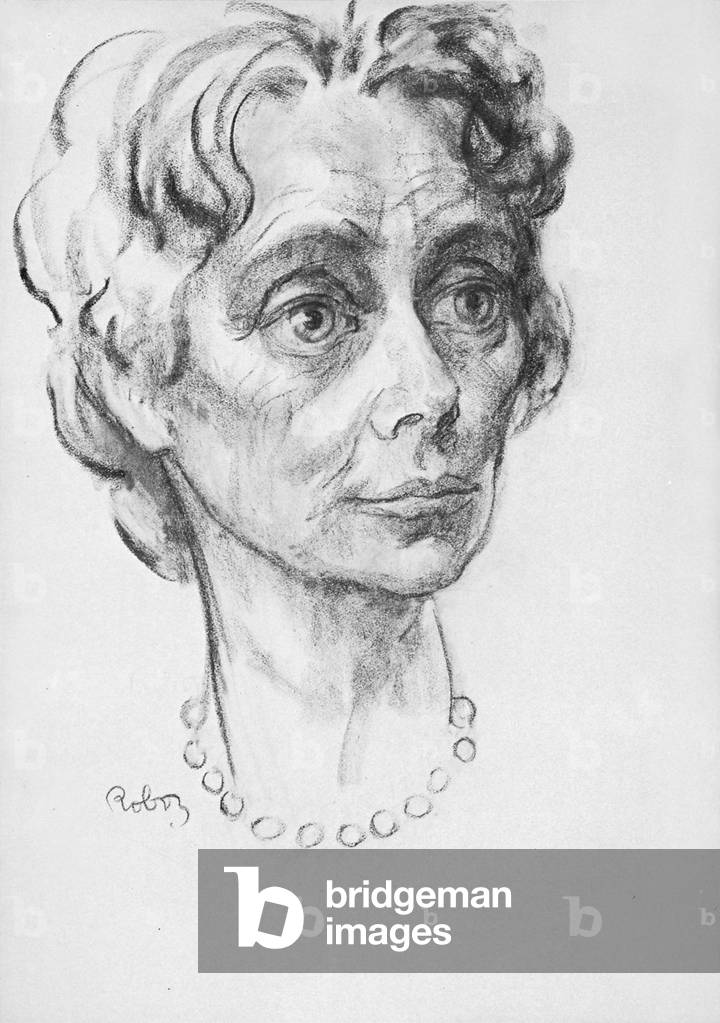 Celia Johnson - portrait by Zsuzsi Roboz, early 1970s