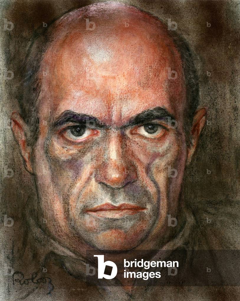 Colm Toibin portrait painting by Zsuzsi Roboz