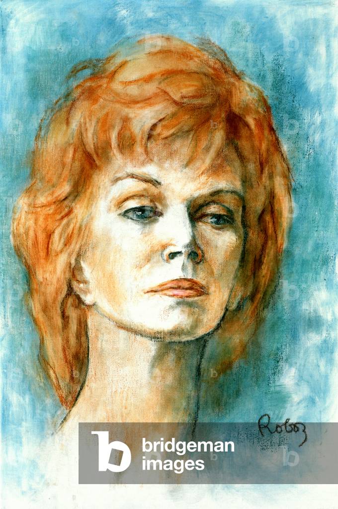 Edna O'Brien - portrait by Zsuzsi Roboz