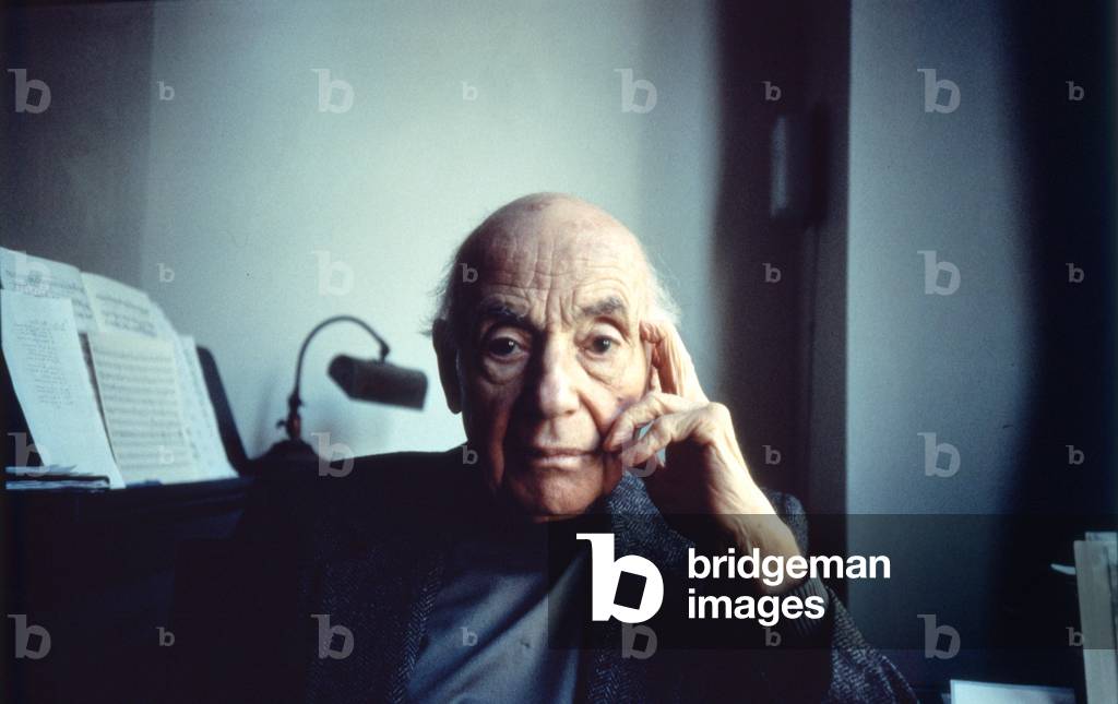 Berthold Goldschmidt  in his flat in Belsize Park December  1993