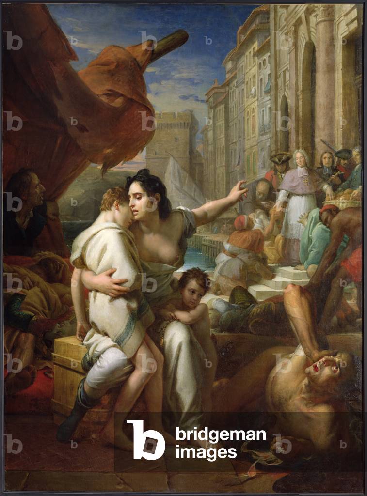 Monseigneur de Belsunce (1670-1755) durante la peste di Marsiglia del 1720, 1825 circa (olio su tela)