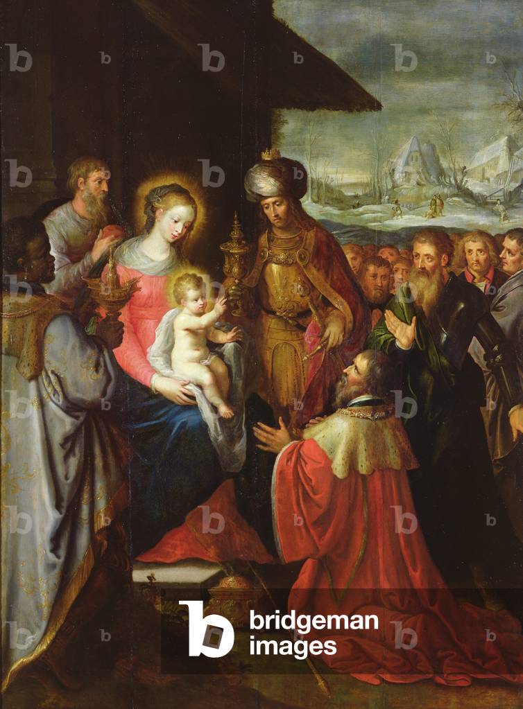 Bild von Gemälde "Die Anbetung der Heiligen Drei Könige", 17. Jahrhundert von Frans the Elder Francken