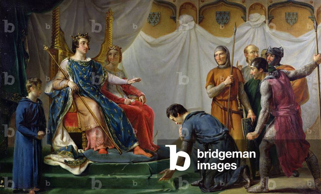 San Luigi (1214-70) Pardonning Mauclerc (olio su tela)