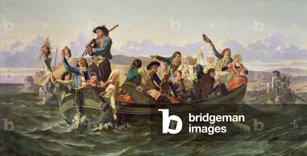 Rückkehr von der Begnadigung in Sainte-Anne-la-Palud, 19. Jahrhundert (Öl auf Leinwand)