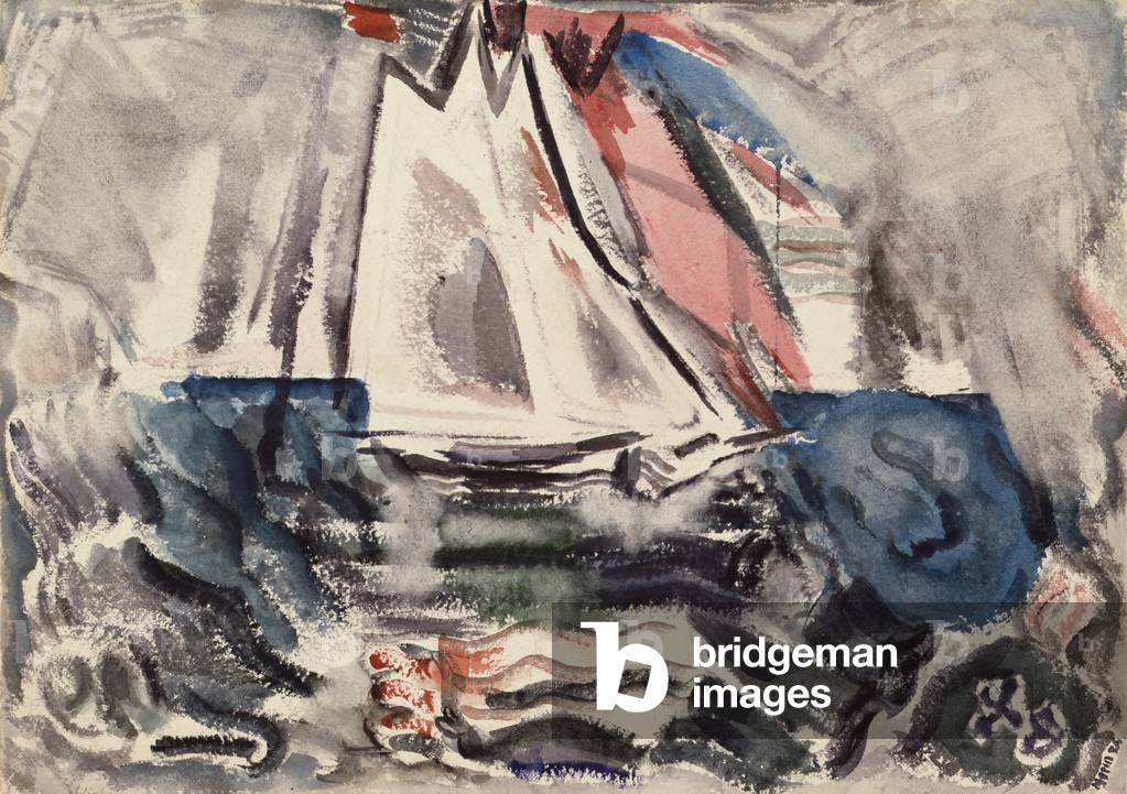 Movement: Boat off Deer Island, Maine, No.7, 1926 (w/c & chalk on paper)