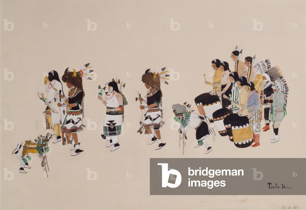 Buffalo Dance Chorus, c.1930-39 (tempera on board)
