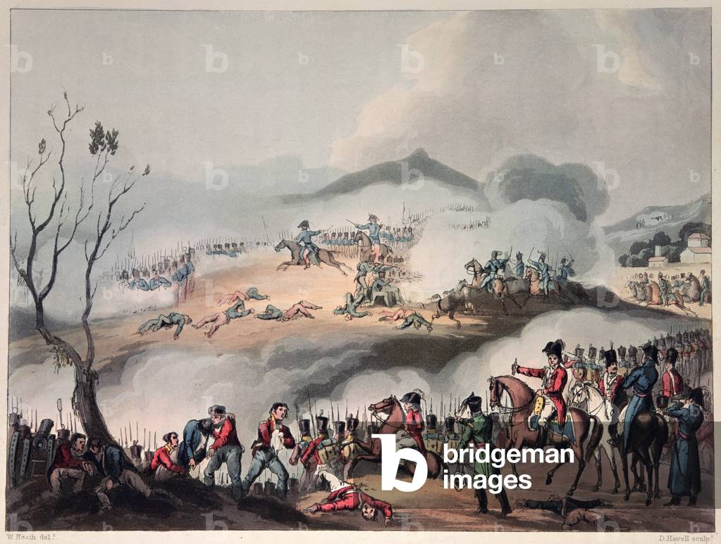 Schlacht von Orthes, 27. Februar 1814, Kupferstich von Daniel Havell (Kupferstich)