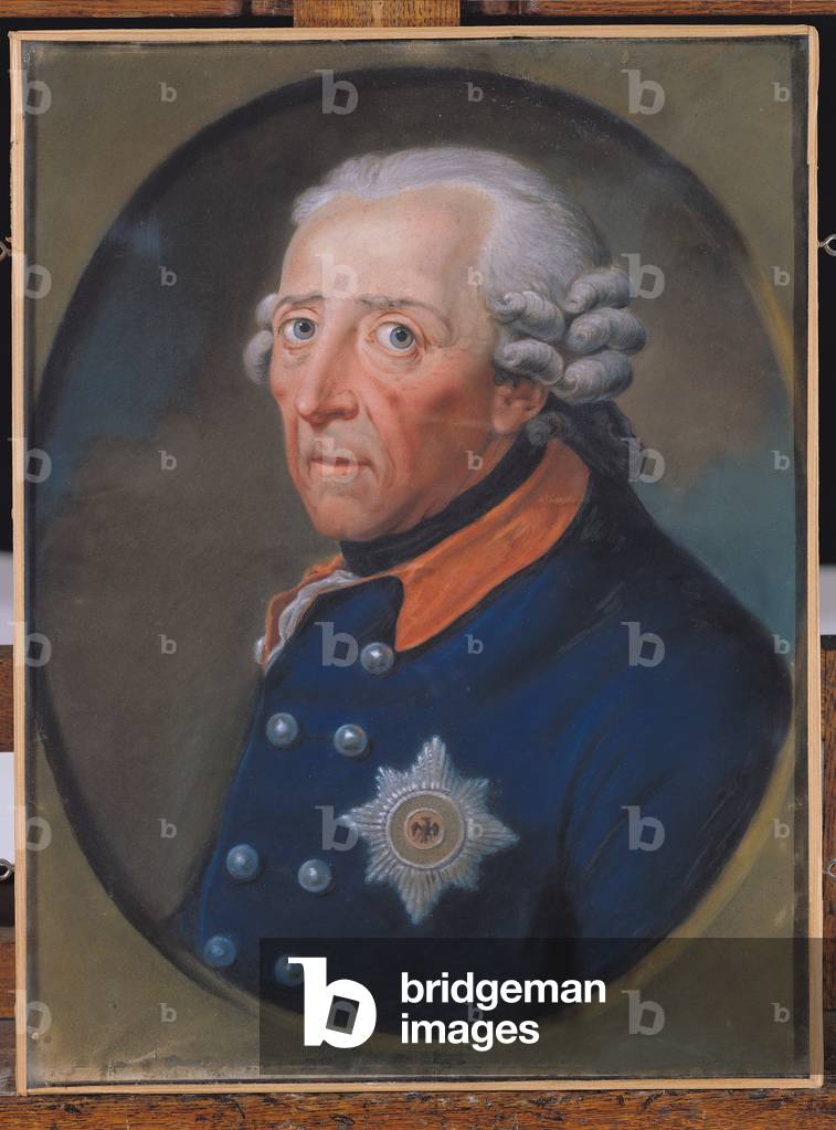 Immagine di Dipinto "Ritratto di Federico II (1712-86) il Grande (olio su tela)", 18th Secolo di French School