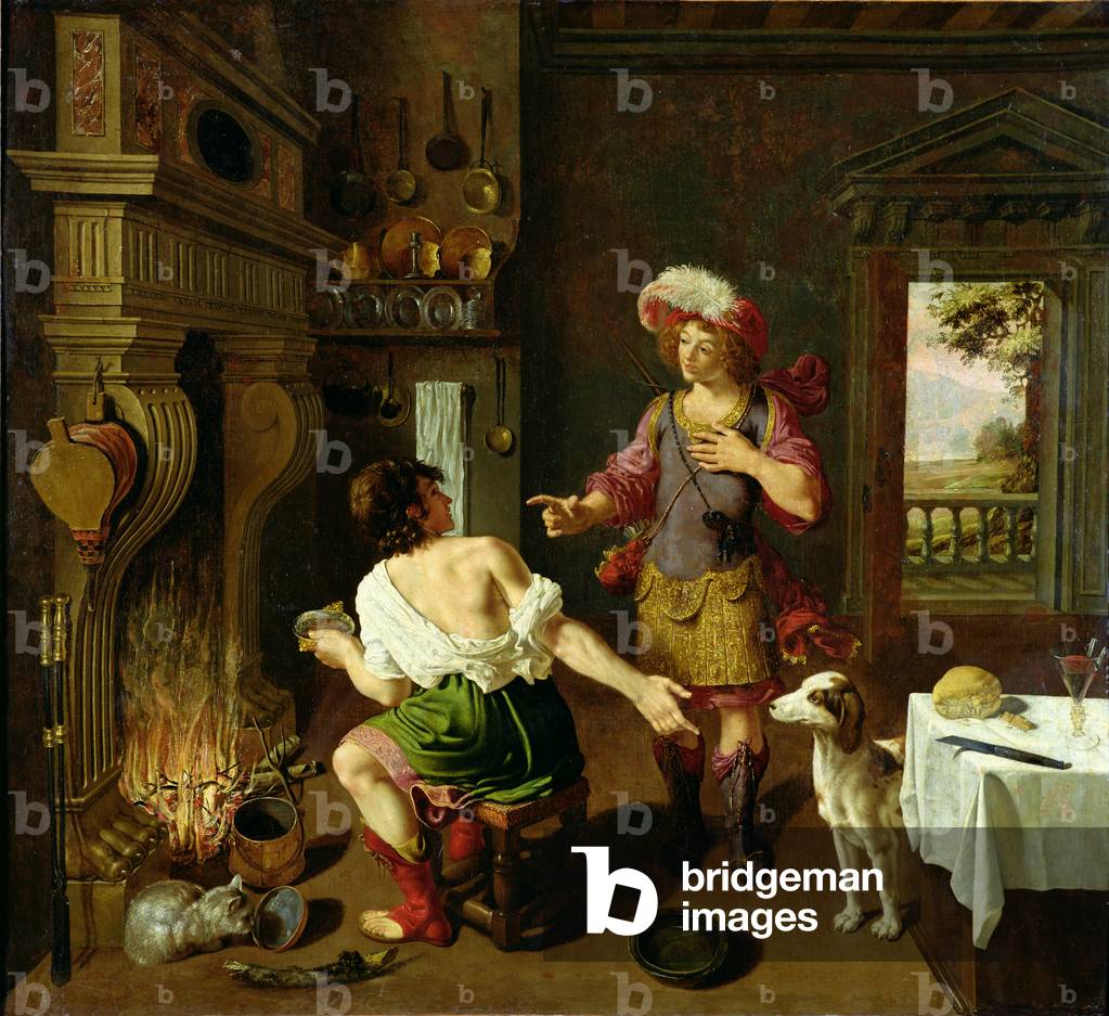 Esau, der sein Erstgeburtsrecht an Jakob verkauft, 1630 (Öl auf Leinwand)