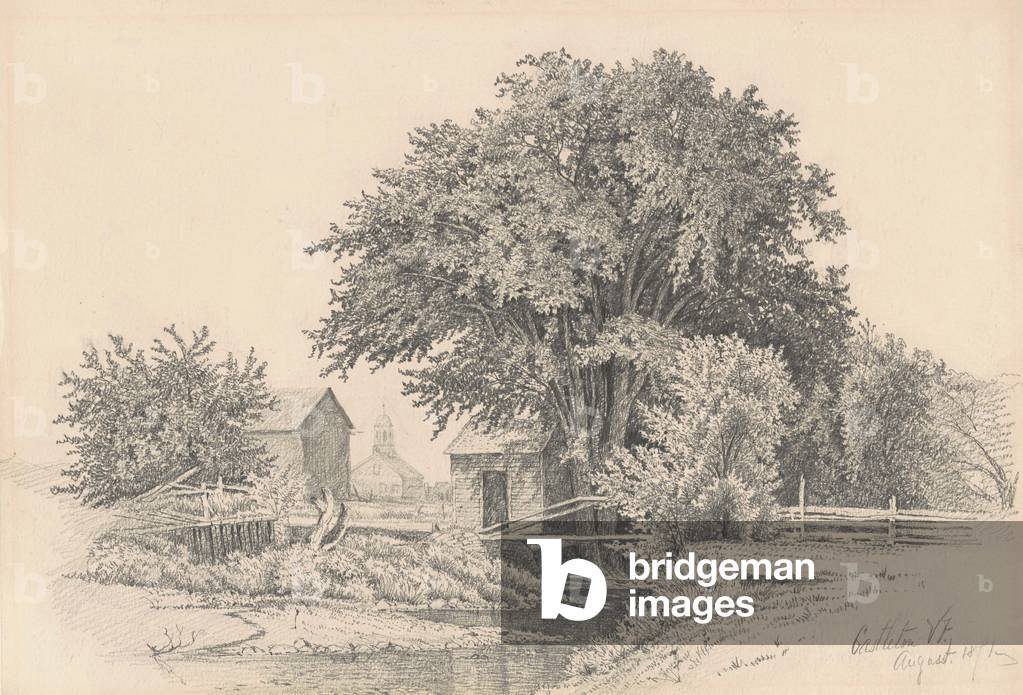 Castleton, Vermont, 1871 (graphite on wove paper)