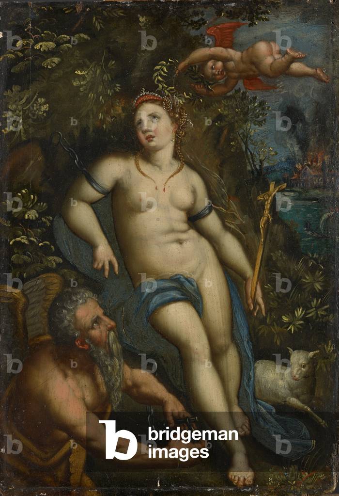 Allegory of Time freeing Faith (oil on wood)