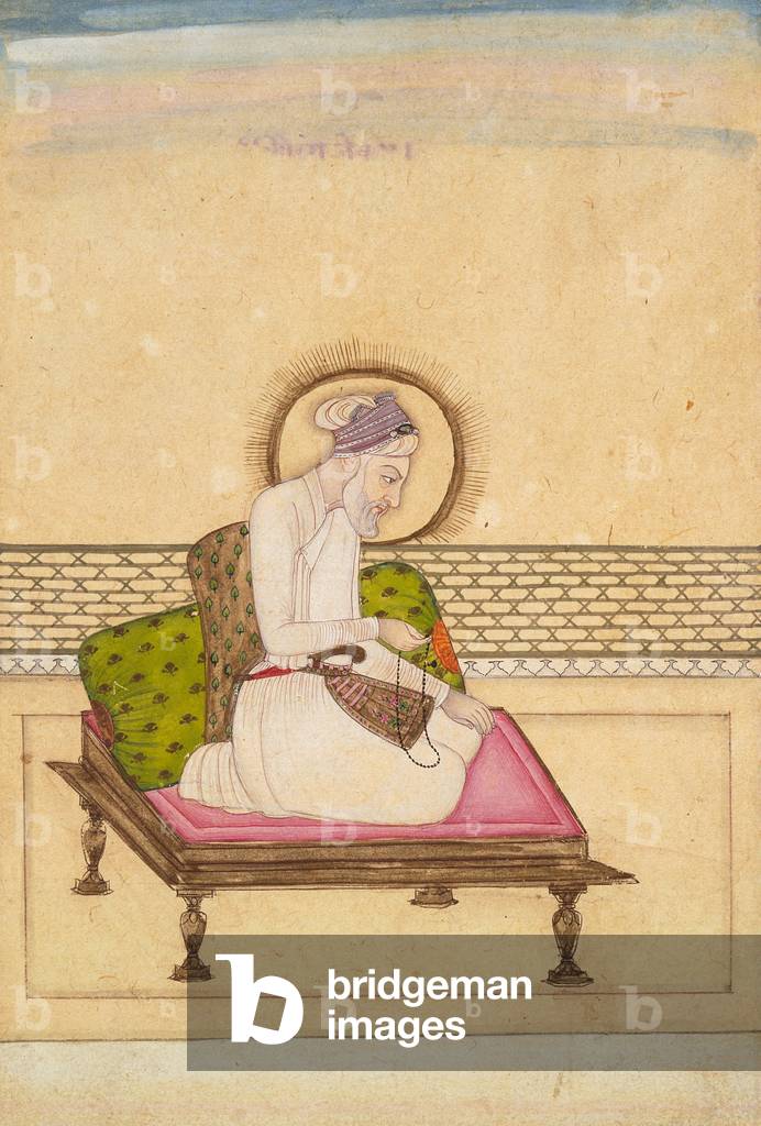 Emperor Aurangzeb , c.1725 (opaque watercolour and gold on paper)
