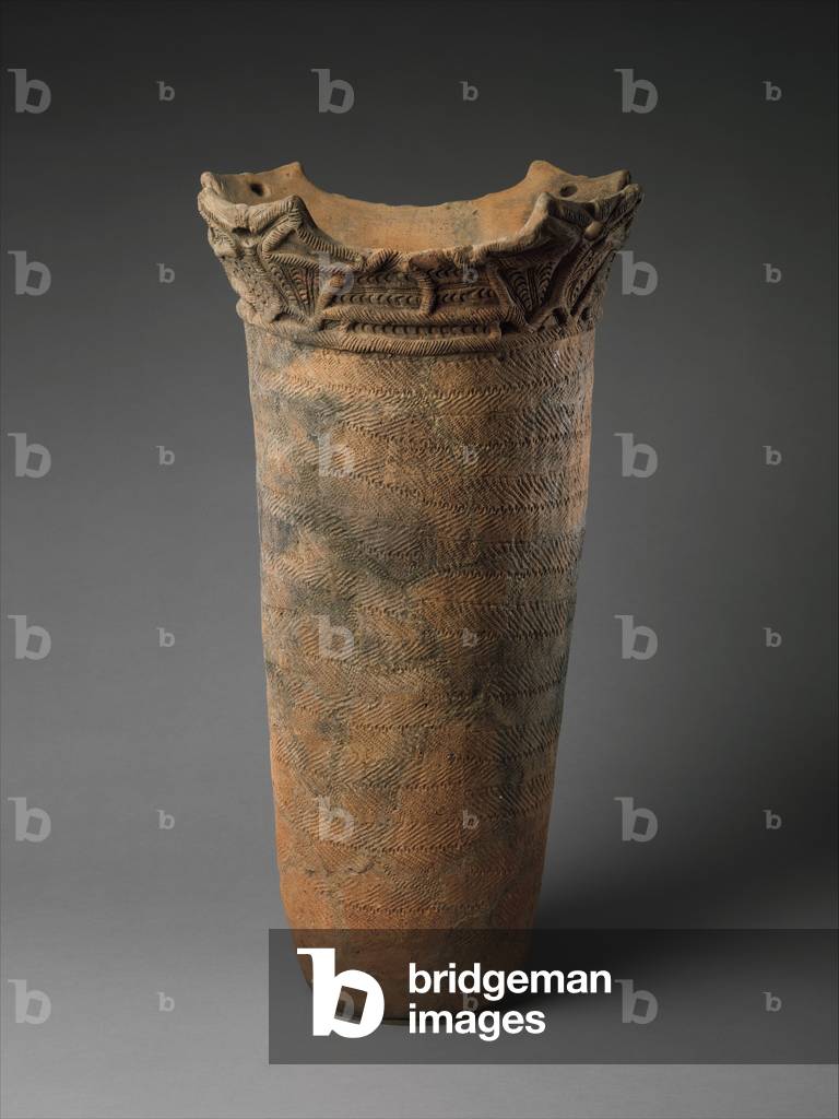 Deep vessel (earthenware with cord-marked decoration)