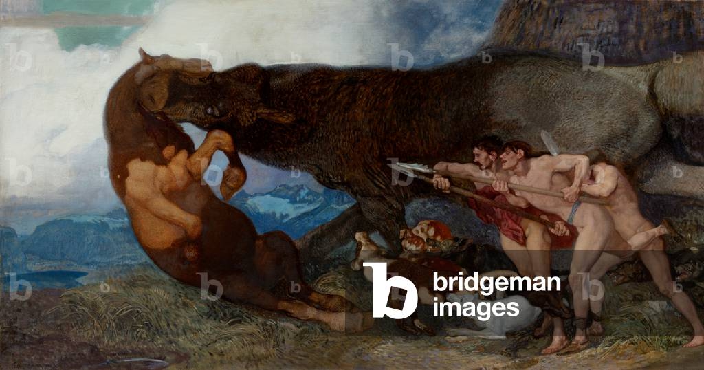 Fighting with a Monster, 1903 (oil on canvas)