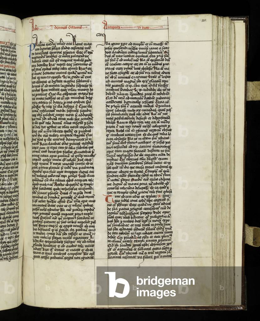 Page 283 from Book 18 of 'Antiquitates Iudaice' by Josephus Flavius, Tyniec, 1466 (ink on parchment)