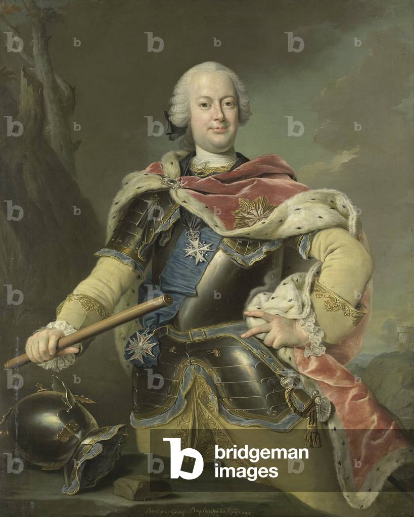 Portrait of Friedrich Christian (1722-63), Elector of Saxony and King of Poland, 1751 (oil on canvas)